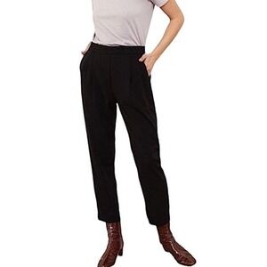 Modern Citizen Finley Pull On Pleated Cropped Trousers in‎ Black Size Small